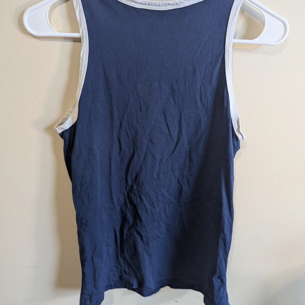 Nike Kids Navy and White Tank Top Size Medium